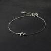 925 Sterling Silver Link Chain Airplane Charm Bracelet &Bangle For Women Girls Party Bohemian Jewelry Sl280