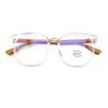 Fashion Anti Blue Light Glasses Women Retro Wood Grain Leg Glasses Transparent Square Glasses Frame Flat Computer Goggles