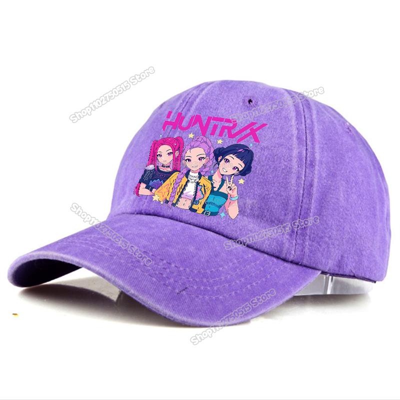Perfect KPop Demon Hunters Retro Washed Baseball Caps for Women Girl Snapback Sunhats Outdoor Travel Sunshade Peak Cap Hip Hop Dad Hat