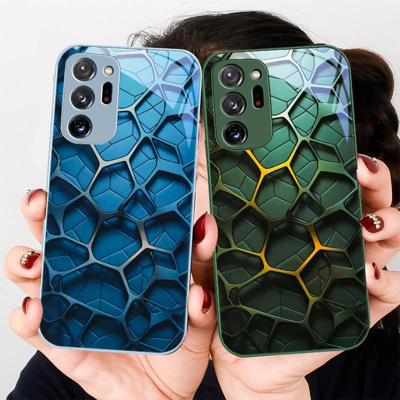 Hexagonal honeycomb core For Samsung A01 A02 03 Core 04 05 06 10 12 13 14 5G 15 16 M02 12 Note 8 9 10 20 glass Ultra phone case