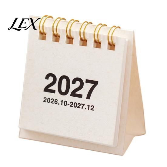 Practical Gift for Students Professionals Mini Desk Calendar 2026-2027, Oct 2026 to Dec 2027 Standing Flip Small Monthly Planner with Thick