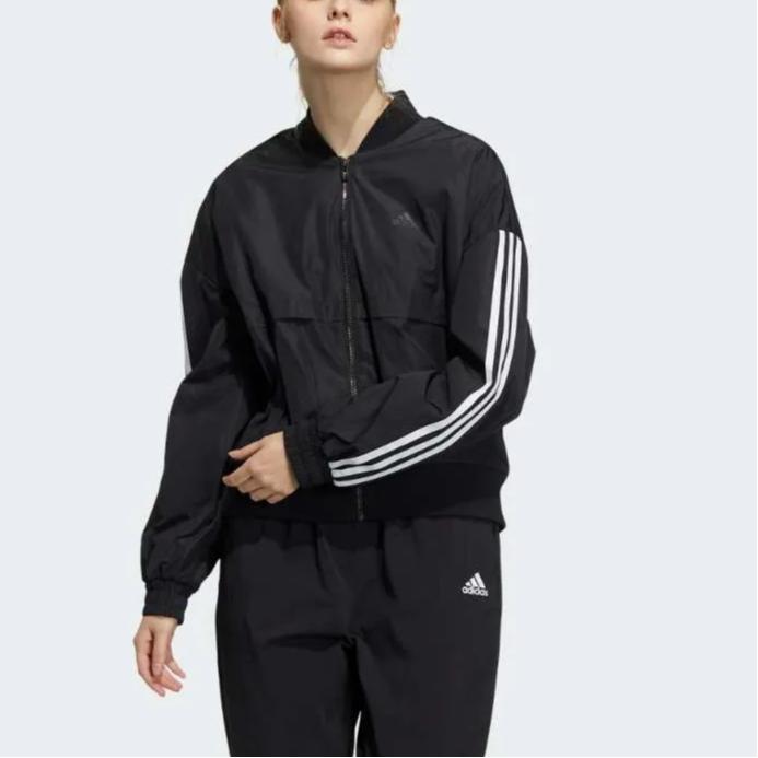 Adidas Fi W Bomber Повседневная спортивная дышащая тканая куртка женская куртка черная H09767