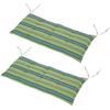 Polyester Set Of 2 Swing Chair Cushion Green Stripes