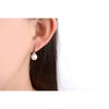 Серьги из стерлингового серебра 925 пробы для женщин, темпераментные, круглые, с натуральным пресноводным жемчугом, подвески-капли, свадебные подарки, ювелирные изделия