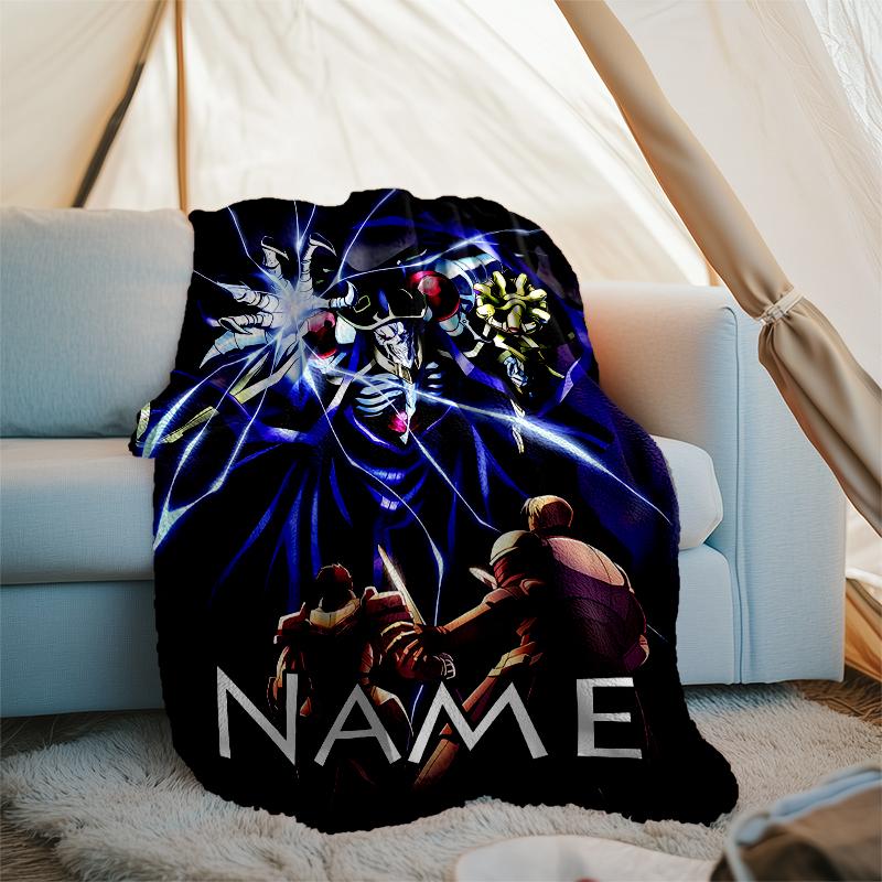 Personalized Custom Name Blanket - Overlord Print Design,Blanket for Sofa,Bed,Travel,Camping - Soft and Warm, Great Gift