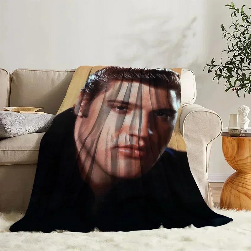 Fleece Throw Blanket Elvis Bedspread on the Bed Decorative Sofa Blankets for Winter Bedroom Decoration Boho Home Decor