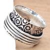 Silver Spinner Ring For Women Four Spinner Ring Fidget Silver Jewelry Ring"7"
