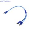 2 RCA Female To 1 RCA Male Splitter Car Audio Adapter Cable Проводной соединитель Автомобильная аудиосистема Сабвуфер Портативный динамик