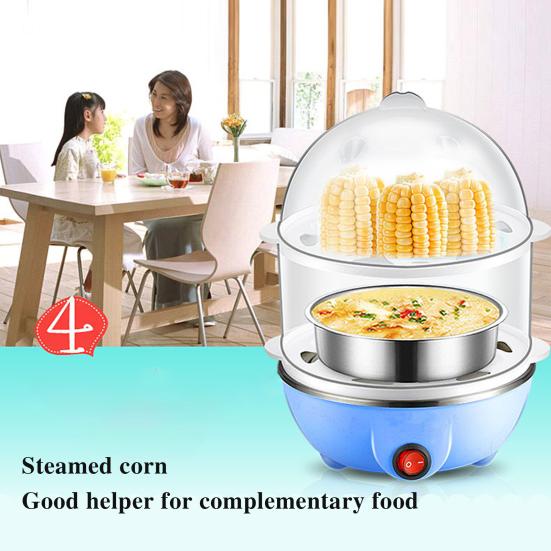 Автоматическая яйцеварка, яйцеварка большой емкости, одно-/двухслойная, 350 Вт, многофункциональная машина для приготовления вареных яиц на пару с заварным кремом