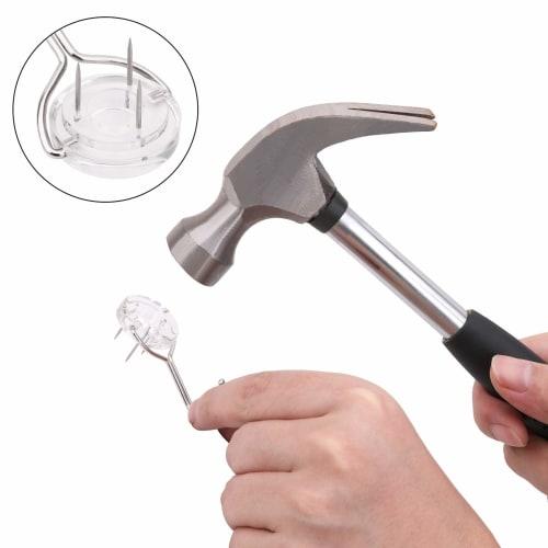 HARMIEY Plasterboard, Plywood, and Wood Hooks, Three-Pin Hooks, Clear Hooks, Wall Hooks, Concrete Hooks, Plastic, Heavy-Duty Hooks (Set of 10)