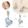 Silver 925 Pink Blue Zircon Sea Turtle Octopus Charm Beads For Bracelet for Women 925 Pendant Bead DIY Jewelry