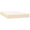 Box Spring Bed with Mattress Cream 120x200 cm Fabric