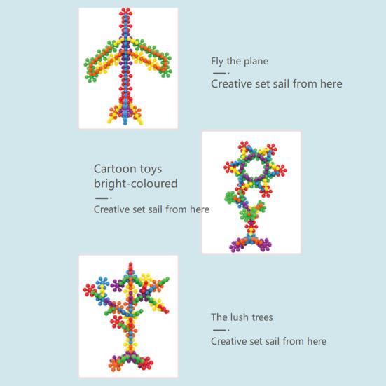 60/100/200 шт. развивающие трехмерные экологически чистые кирпичные игрушки снежный цветок мозговая игра развлекательная игрушка