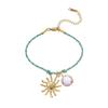 New Chinese Dopamine Color Rope Bracelet Dot Diamond Pentagram Cross Necklace 18K Gold