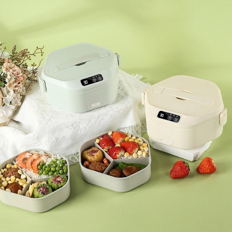 Беспроводная зарядка Электрический ланч-бокс Большая емкость Керамическое покрытие внутреннего горшка Нагревательный пищевой контейнер для дома и офиса