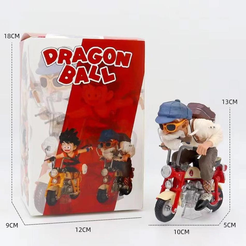 New 13cm Dragon Ball Z Anime Figures Figurine Locomotive Series Pvc Statue Collectable Motorcycle Roshi Goku Model Decoration Playthings