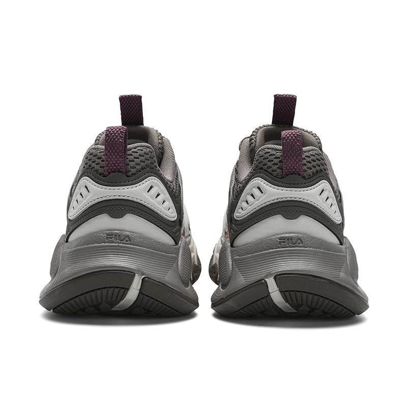 New FILA TRUFFLE 2.0 Mushroom Shoes Breathable And Lightweight Low Top Casual Shoes Women's Pumice Cinder Gray F12W531103FCC