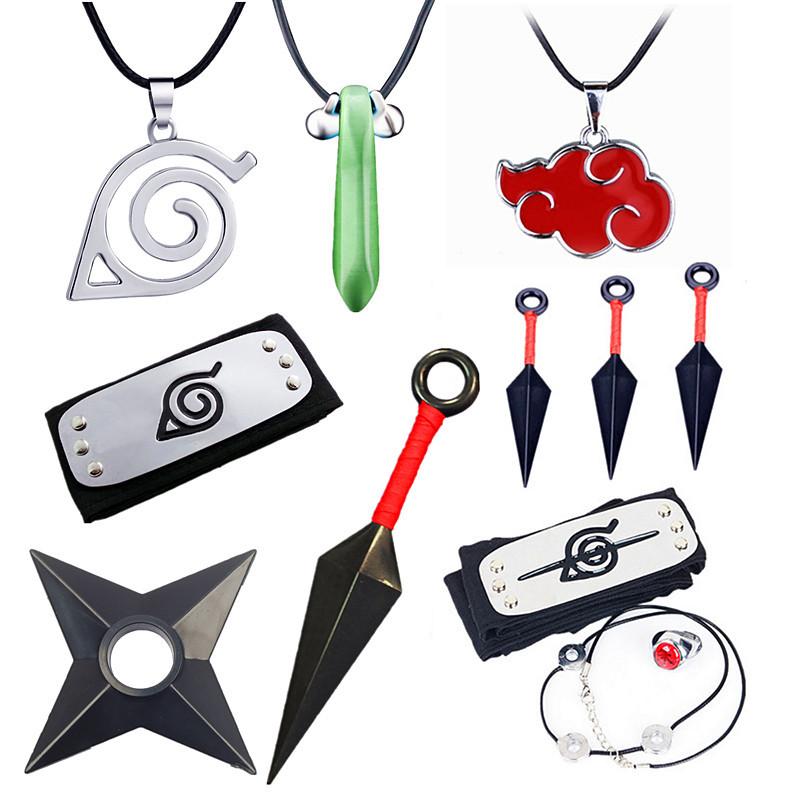 Naruto Necklace Pendant Accessories Kakashi Balance Headband Naruto Kotsu Darts Anime Pendant Cartoon