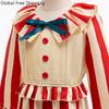 Christmas Onesie Children Clown Striped Candy Set Cosplay Costume Girls Boys Clown Onesie Halloween Carnival Party Carnival