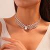 Сияющий набор ожерелья и серег Кристалл Кристальный набор ожерелья Свадебный набор украшений из страз Банкет