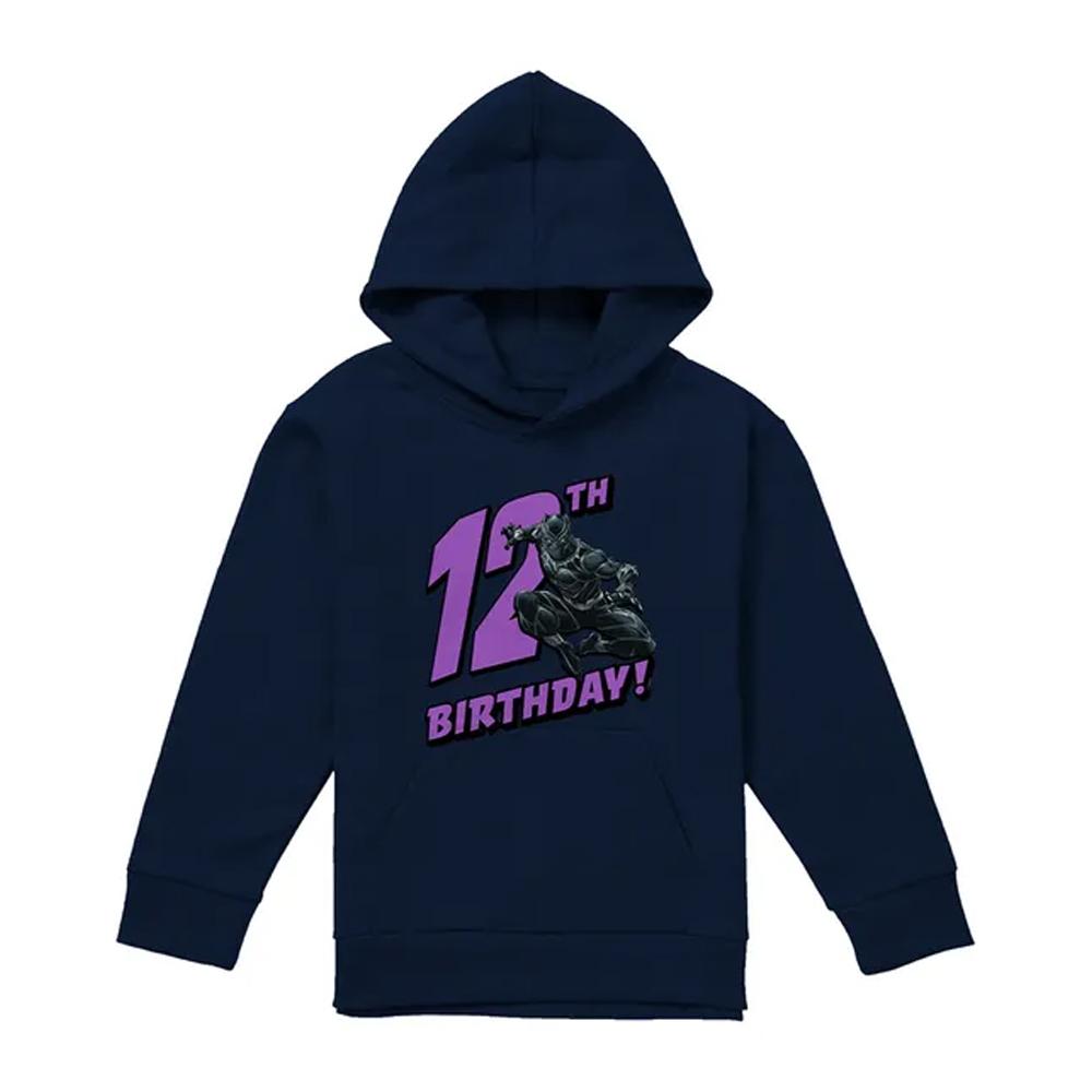 Black Panther Childrens/Kids 12th Birthday Hoodie