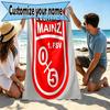 Custom Name Personalized 05 1FSV Mainz 05 Print Beach Towel, for Trip Camping Beach Party Home Decor, Birthday Gift for Family & Friends