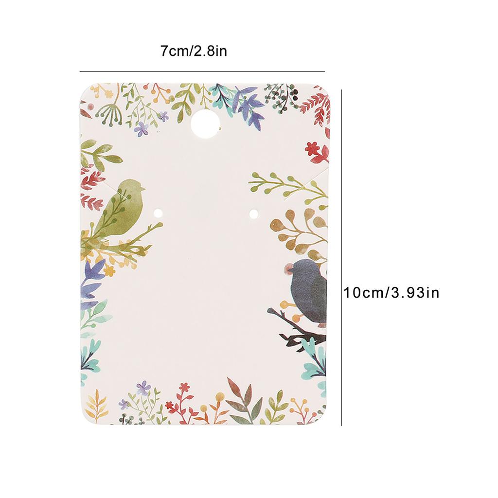 100Pcs Ear Stud Earring Display Storage Paper Jewelry Necklace Cards Hairpin Storage Card