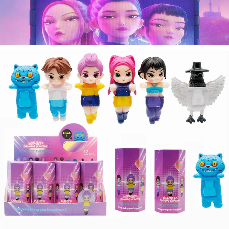 12pcs Kpop Demon Hunters Figure Model Toy PVC Cartoon Gaming Peripherals Desk Decoration Collection Figures Model Toy For Kid