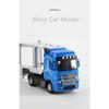 1/50 Alloy Diecast Metal Model Toy Container Truck Pull Back with Sound Light High Simitation Collectibles Kids Cars Toys Gifts