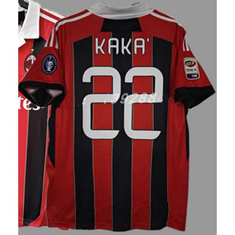 Retro jersey football jersey classic nostalgic replica Thai jersey Kaka game training jersey short-sleeved sportswear