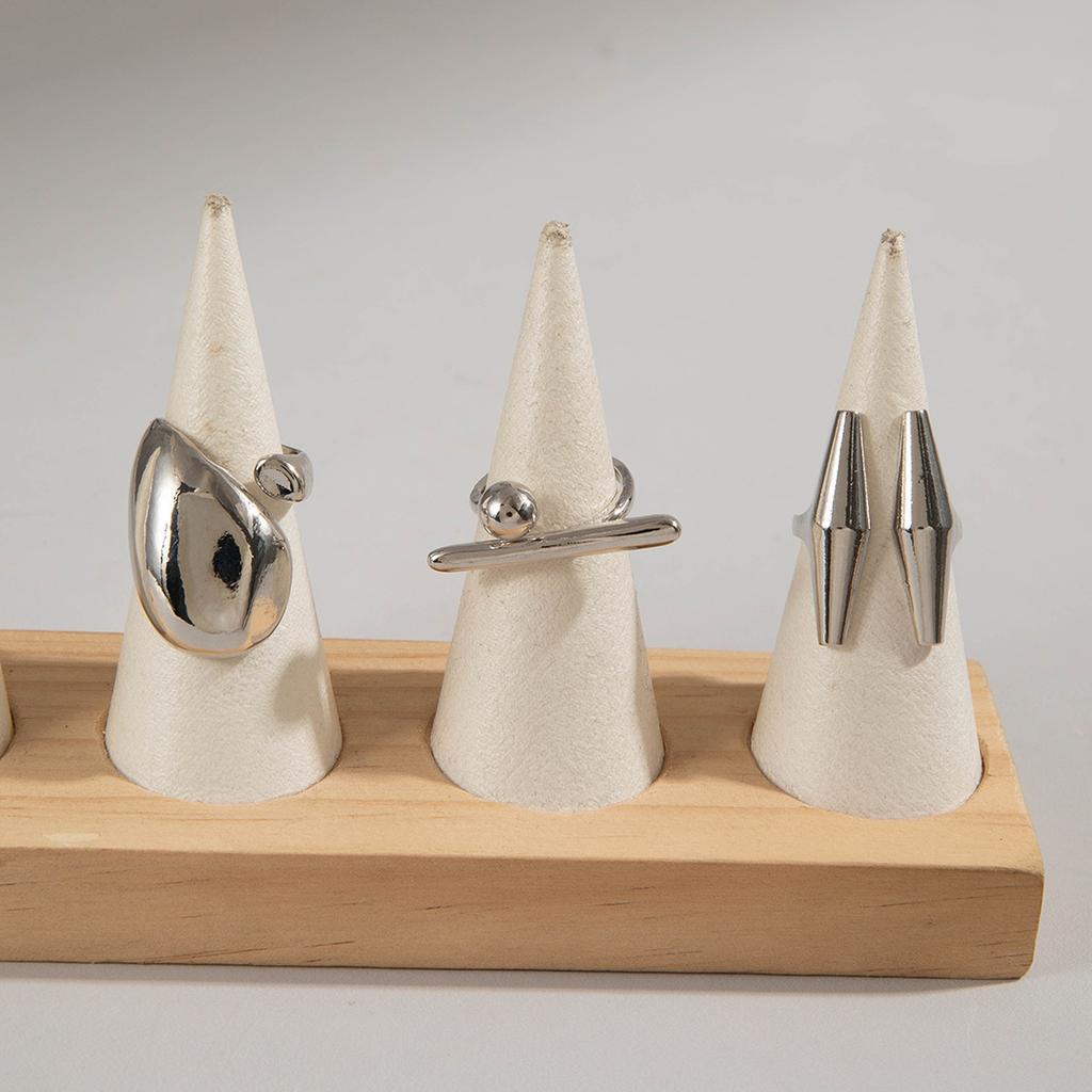 Модный женский набор из 3 колец - Женское кольцо Металлическое кольцо Глянцевое кольцо Металлическое кольцо Праздничный подарок