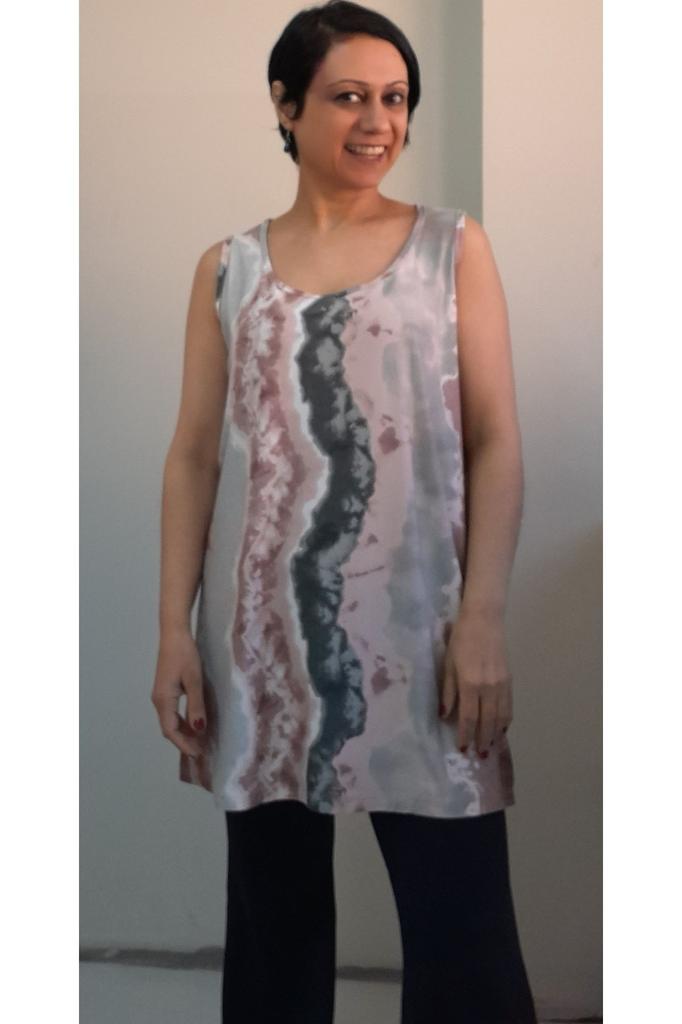 Women's Style Big Size T-Shirt Colorful Thick Strap Combed Cotton Viscose T-Shirt