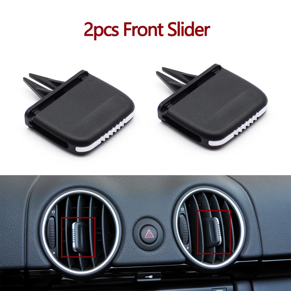 Car Front Dashboard Air Conditioning AC Vent Outlet Grille Cover Tab Slider Clips For Porsche Cayman Boxster 987 2006-2012 dty1