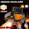 30 Вт Мощный XHP360LED Налобный фонарь Перезаряжаемый Налобный фонарь Уличный Водонепроницаемый Светодиодный ИК-датчик Кемпинг Охота Налобный фонарь Рабочий свет