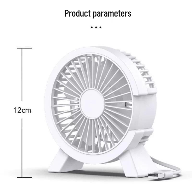 Ultra-Quiet USB Desktop Mini Fan - Portable, Compact for Office or Dormitory Use
