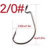 50pcs/Lot High Carbon Steel Fishing Hooks Crank Hook For Soft Worm Bait 1# 2# 4# 6# 8# 1/0#-5/0# New Fishing Gear