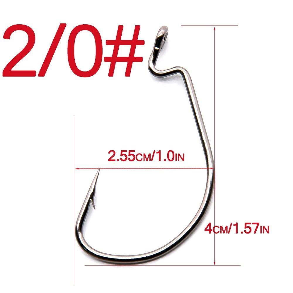 50pcs/Lot High Carbon Steel Fishing Hooks Crank Hook For Soft Worm Bait 1# 2# 4# 6# 8# 1/0#-5/0# New Fishing Gear