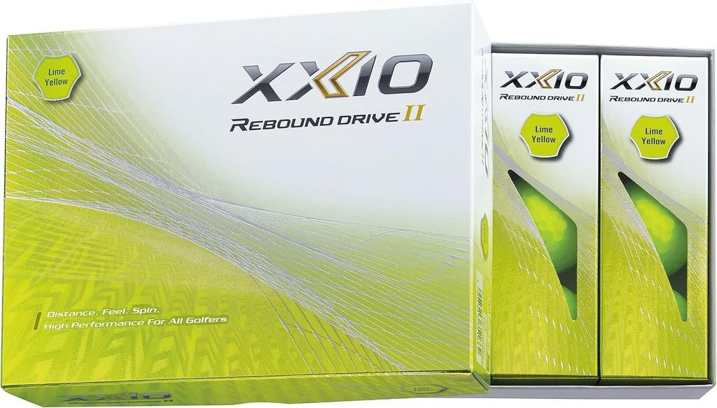 XXIO Rebound Drive 2 Yellow Golf Balls (XNRD2YE3) (24 Balls Per Dozen) with Original Cleaning Sheet Set