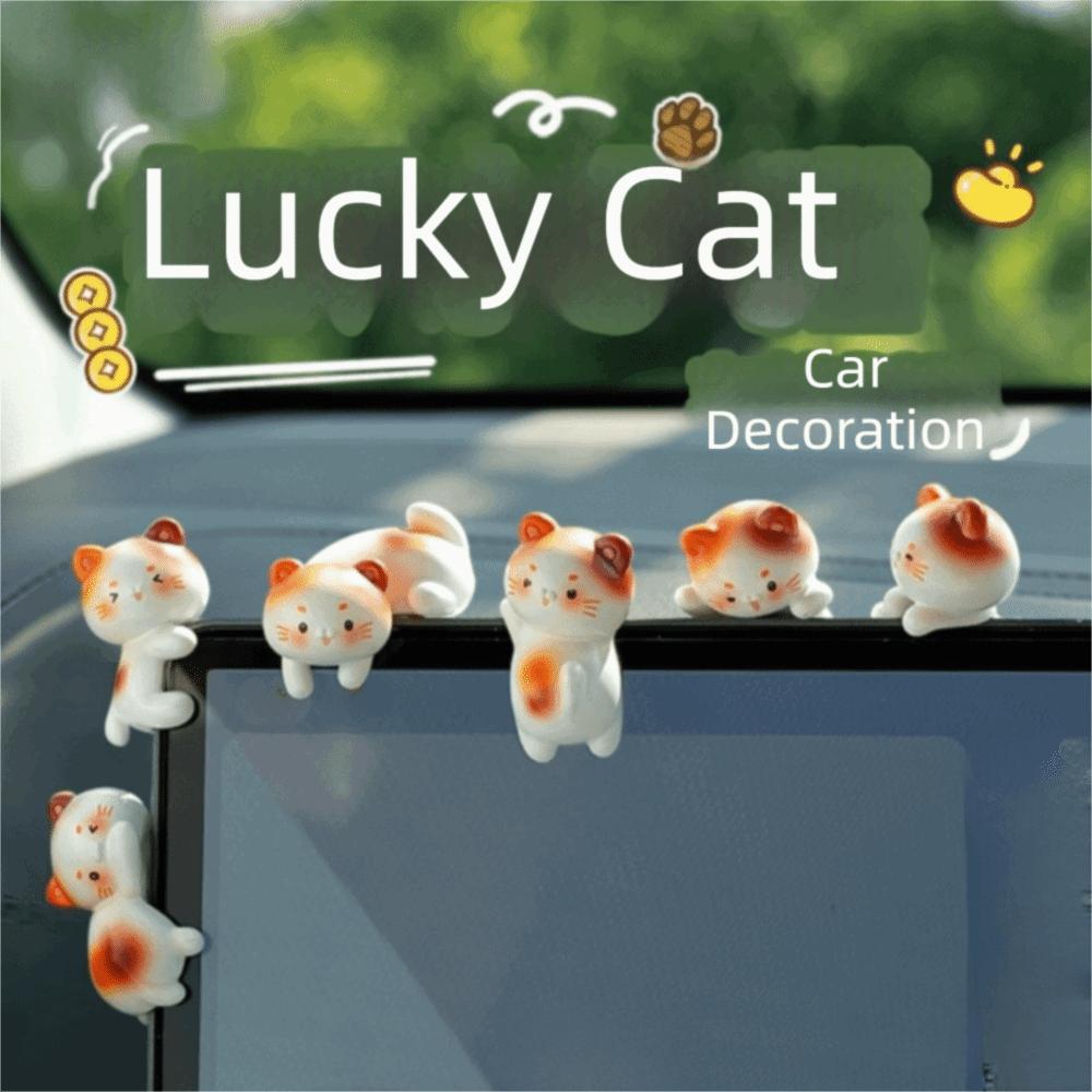 Micro Landscape Cat Figurines Wealth Cat Kitten Statue Mini Cat Ornament Desktop Decoration