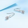 Женские серьги-капли с муассанитом 0,5 карата, 5 мм, Снежинка, стерлинговое серебро S925, белое золото 18 карат, покрытые бриллиантами, ювелирные изделия