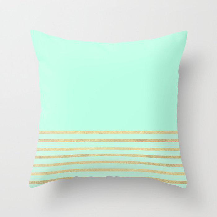 45x45cm Light Blue Green Mint Cushion Cover Modern Geometric Print Boho Decorative Pillow  Sofa Throw