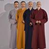 Traditional Chinese Clothing Long Robes for Buddhist Monk Buddhist Clothing for Adults Men Haiqing Meditation Gown Monk Clothes Lay Clothes Spring