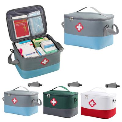 Сумка-органайзер для хранения таблеток с ручкой, большой емкости, застежка-молния, водонепроницаемый дизайн, дорожная сумка для переноски лекарств