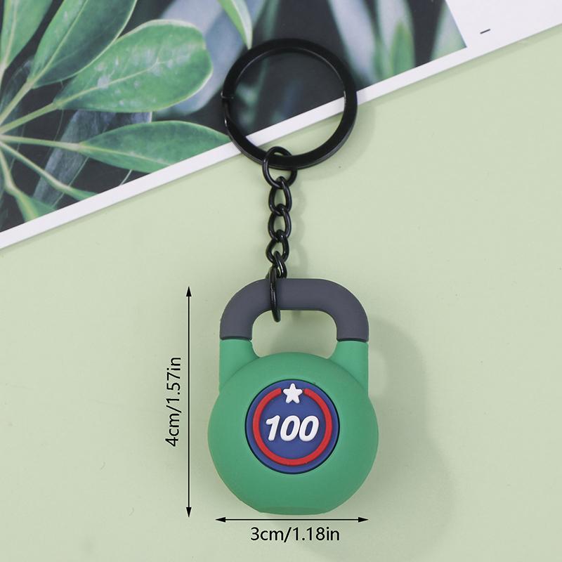 3D брелок для ключей в виде гири для женщин, симпатичный брелок для ключей от автомобиля, спортивный брелок из ПВХ, креативный брелок для сумки