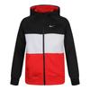 Nike Kids Logo Print Zip Hoodie Sweatshirt With Color Block Design Kids Tops Multicolor CJ7855-011