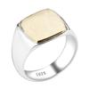 [sakuto] Ring Men's Signet Ring Silver 925 Seal Stand Simple Accessories (16)