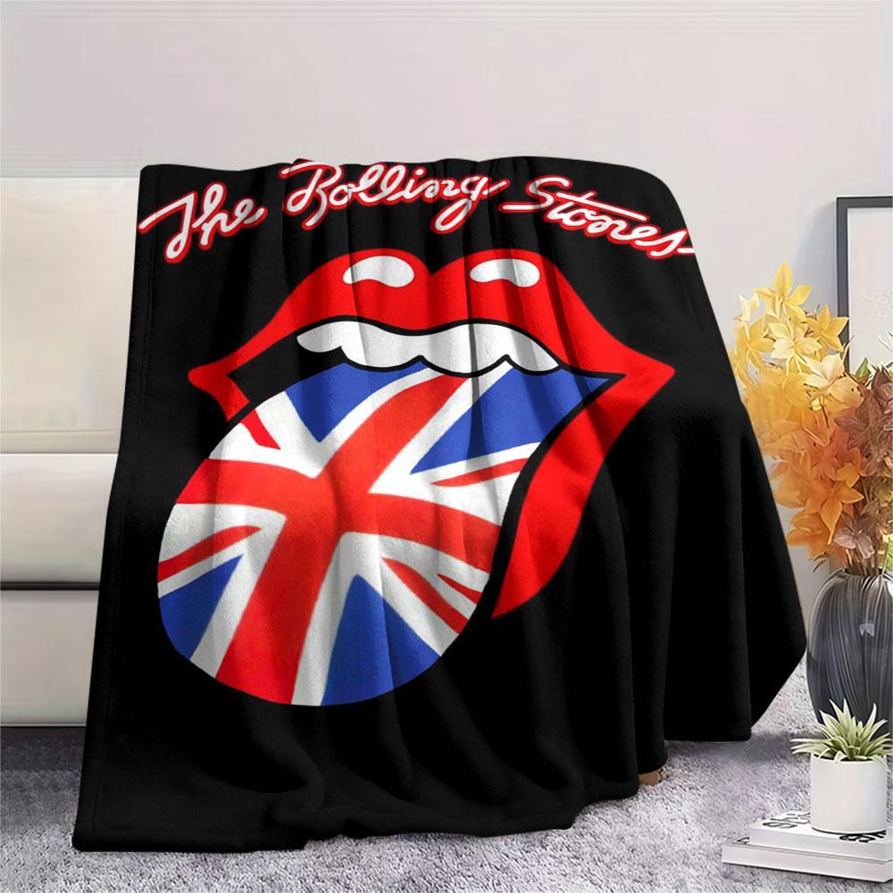 Rolling Stones Rock band printing Flannel Blanket Bedroom Sofa Camping Warm blanket Gifts for family and friends-MJ002