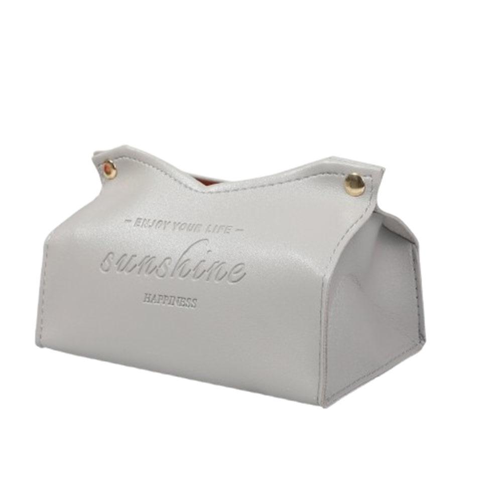 Коробка для салфеток из искусственной кожи, однотонная сумка для хранения бумажных салфеток, держатель для салфеток, украшение для гостиной