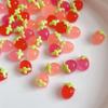 50 шт. креативные Kawaii желейные подвески для ногтей с клубникой и вишней, прозрачные разноцветные украшения из смолы для ногтей с клубникой, сделай сам