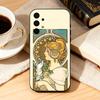 A-Alfons M-Mucha Primavera Phone Case For Samsung Galaxy A73,A72,A71,A70,A53,A52,A51,Soft Silicone Black Cover